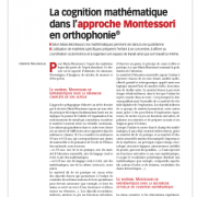 Orthomag montessori en orthophonie cognition math